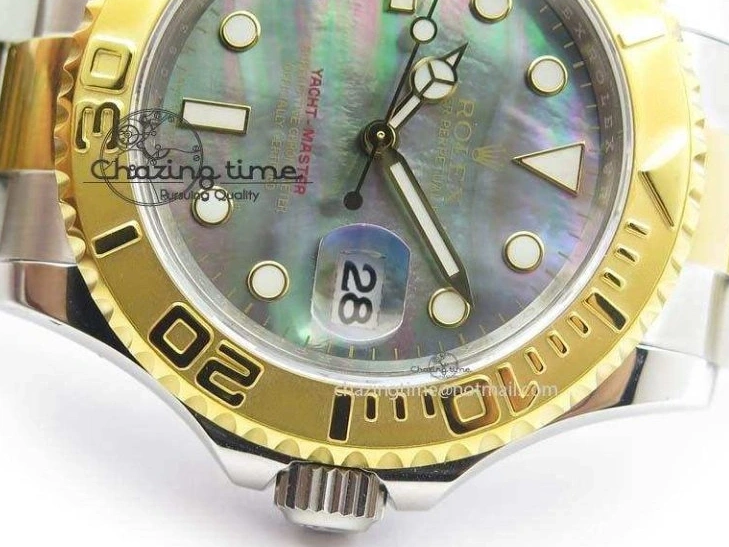 1227 MultiPurpose Yacht-Master 116622 JF Best Edition SS YG Gray MOP Dial On Bracelet A 3863